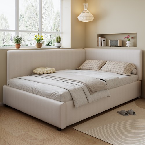 4ft6 double bed frame with - double,