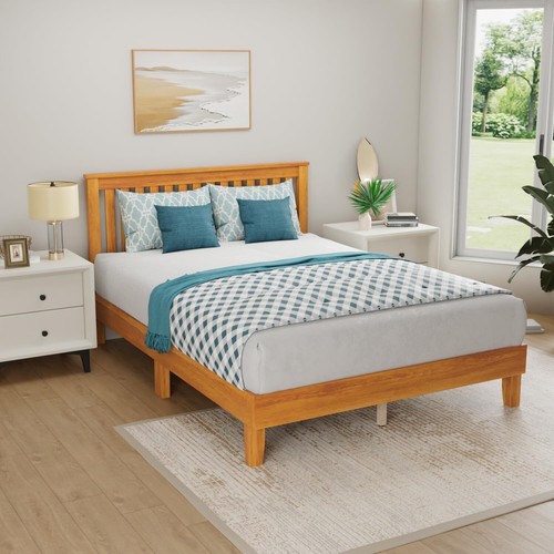 Wood platform bed - wood,