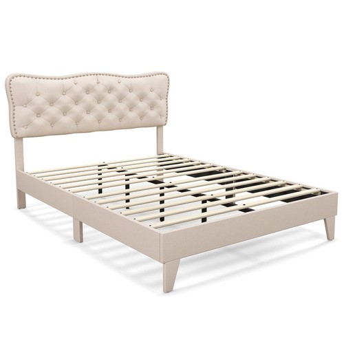 Double size bed frame wooden - bed,