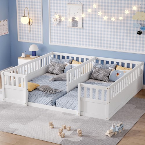Double twin floor bed two - twin,