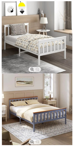 Wooden bed frame pine single - bed,