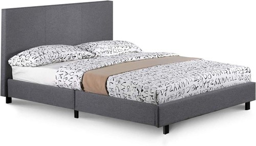 Double 4ft6 bed linen grey - linen,