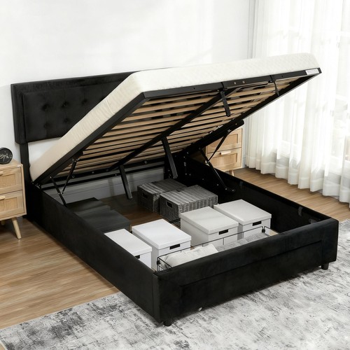 Homcom 4ft6 double bed frame - double,