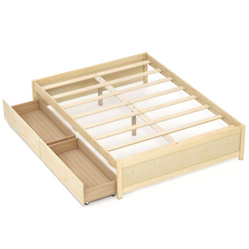 Full size wooden bed frame - wooden,