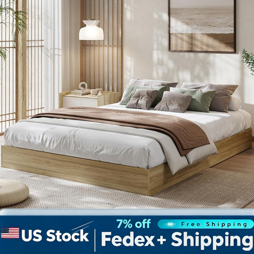 Low profile wood platform bed - low,
