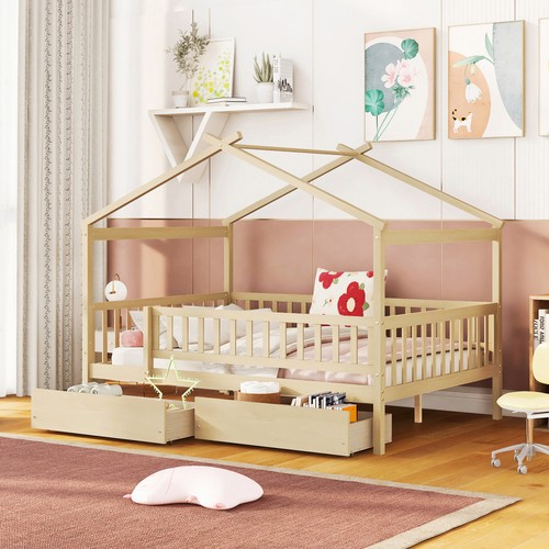 Full size bed frame - bed, wooden