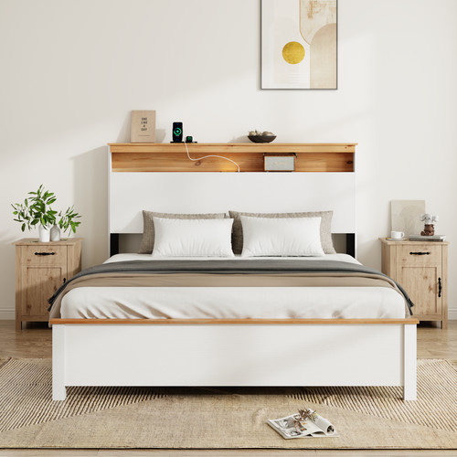 Full wooden bed - full, with