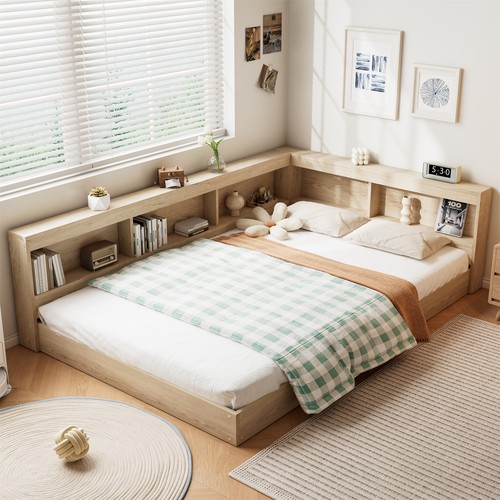 Wooden storage bed - bed, frame