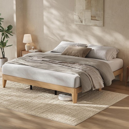 Double bamboo bed frame wooden - double,
