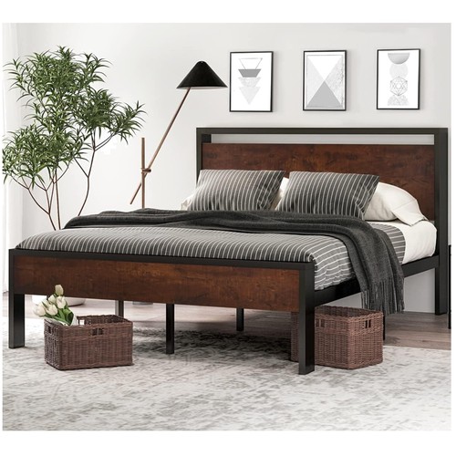 Rustic metal bed - rustic, frame