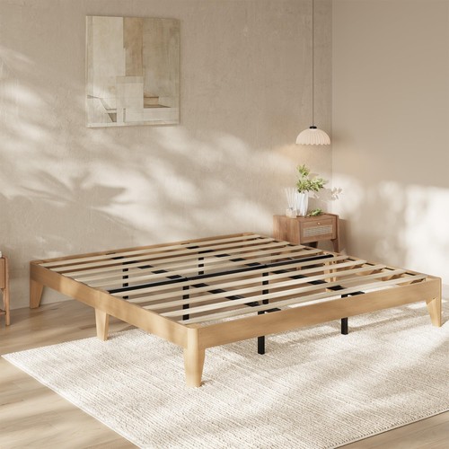 Full size wood bed - wood, 12in