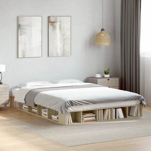 Walplus sonoma oak double bed - walplus,