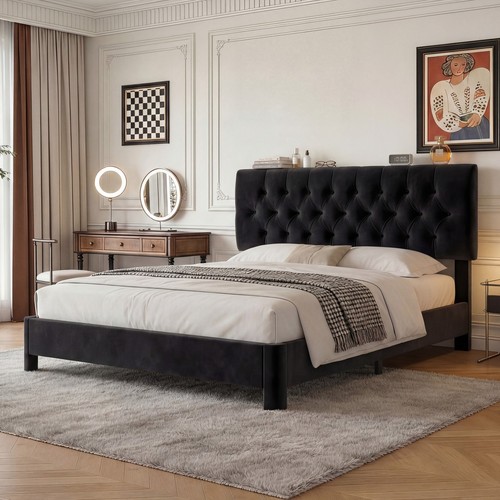 Full queen wooden bed fame - full/queen,