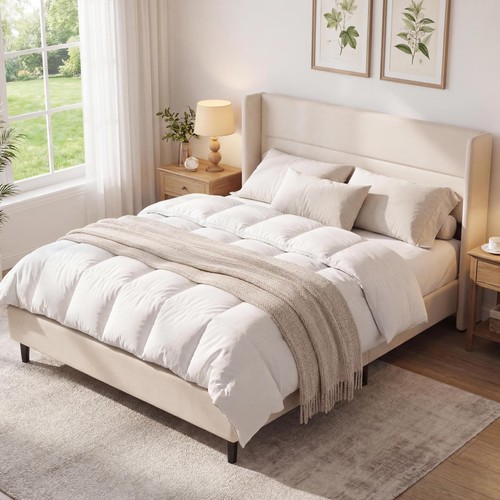 New strong double bed - double, wooden