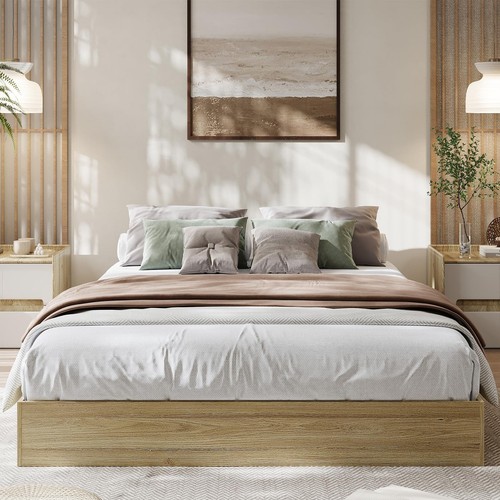 Wood bed frame king - wood,